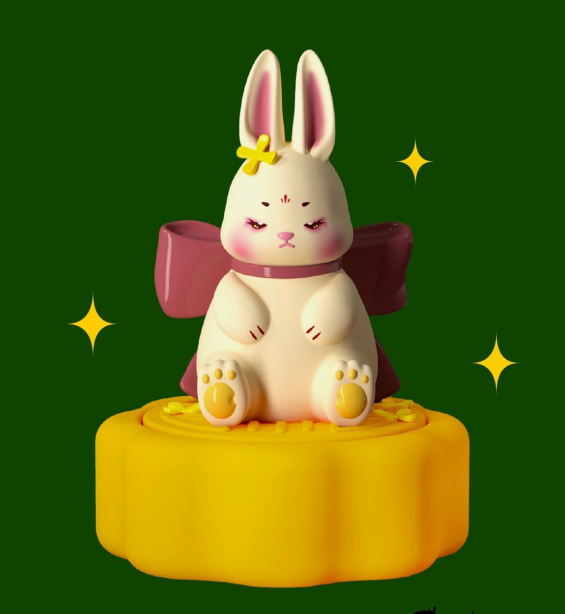 潮玩新品 | 月饼兔兔音乐盒 偷吃月饼的兔子~ - 3
