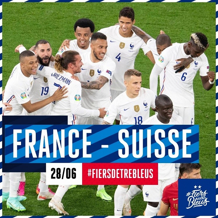 法国vs瑞士历史对阵：法国38场16胜10平12负，胜率42.1% - 1