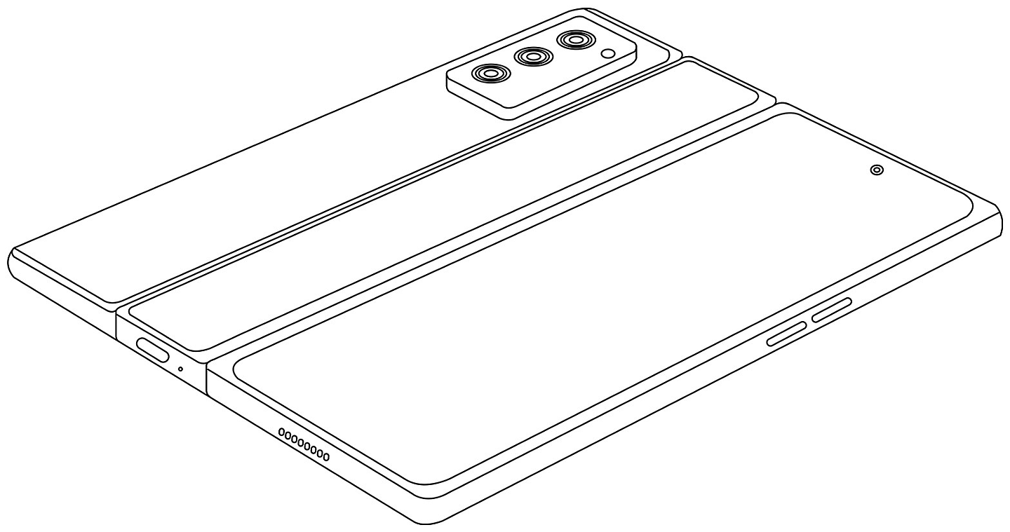 OPPO 折叠屏手机外观专利获授权，可折叠两次 - 2