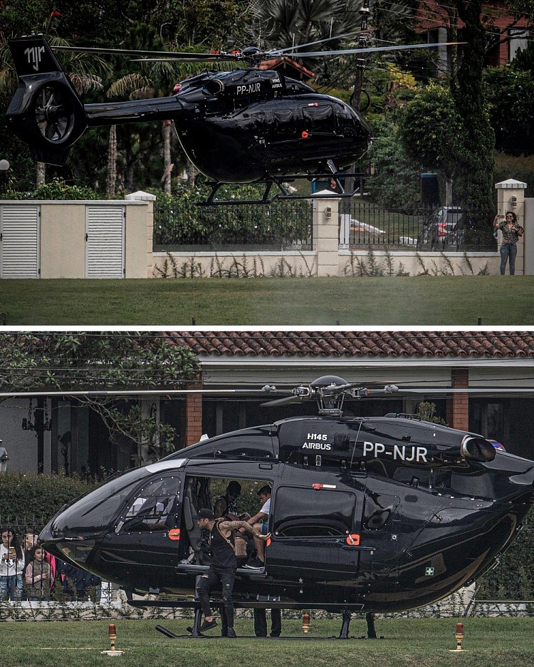马儿真壕?！内马尔乘坐价值1200万美元直升机参加国家队训练 - 1