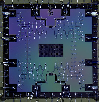 阿里巴巴达摩院量子实验室两比特（fluxonium）量子芯片