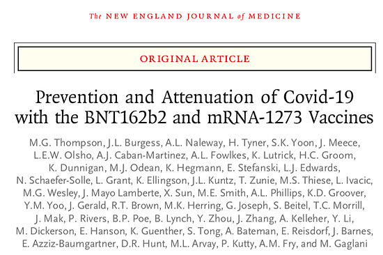 NEJM 重磅：mRNA 新冠疫苗真实世界研究结果发布 - 1