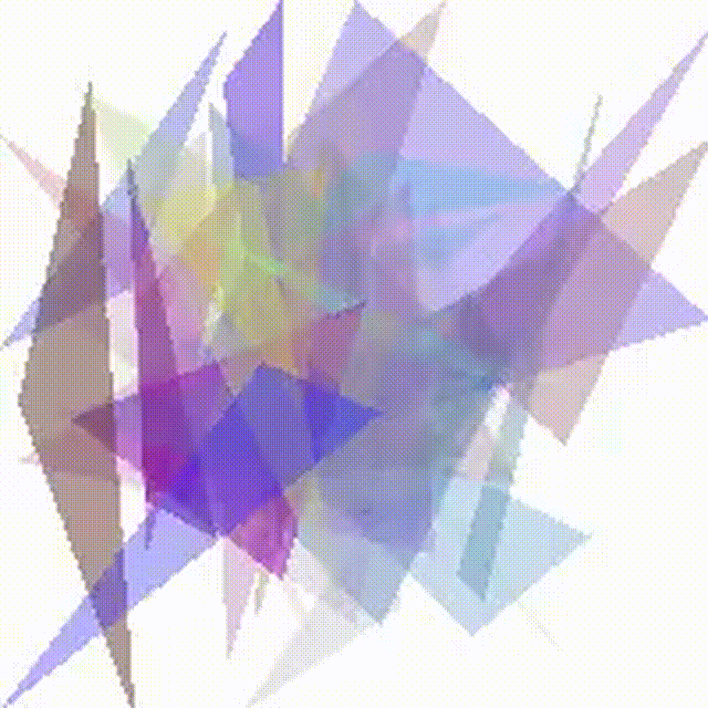 AI用50个三角形画出抽象版蒙娜丽莎，有股后现代的感觉了：谷歌大脑出品 - 2