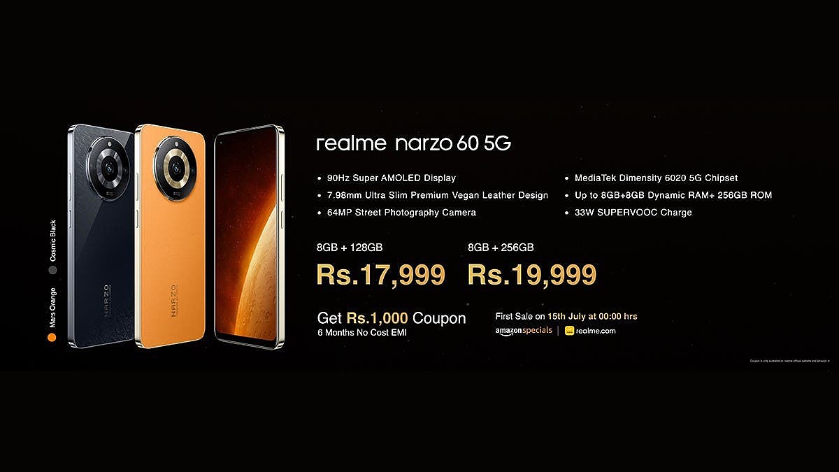 realme 在印度推出 Narzo 60/Pro系列手机，后者配 1TB 存储 + 1 亿像素摄像头 - 4