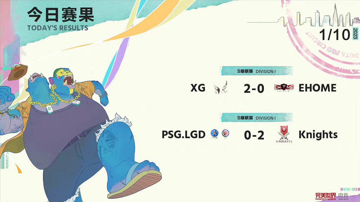 DPC中国联赛今日赛果：XG轻取EHOME LGD惨遭Knight横扫 - 2