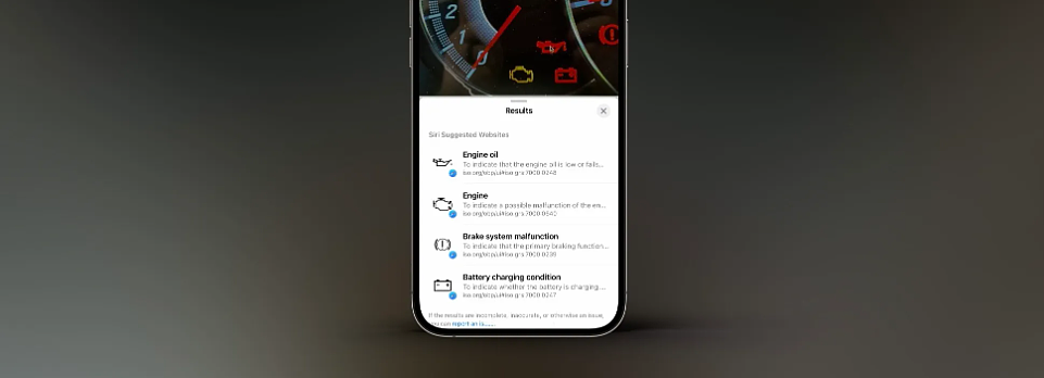 苹果 iOS 17 看图查询功能可识别汽车仪表盘警报 - 3