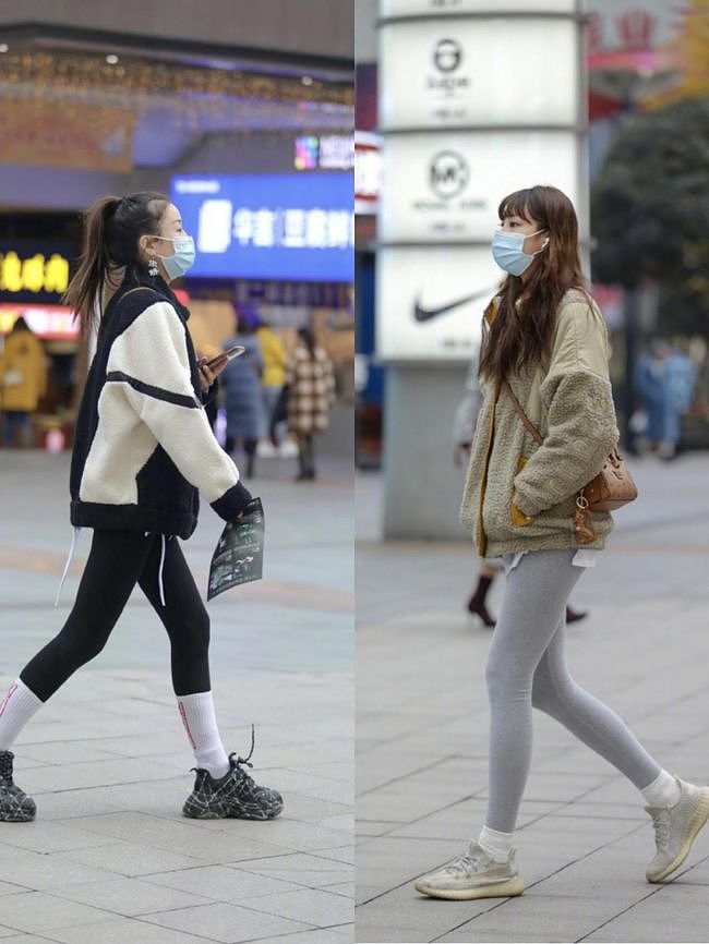 素人们的街拍好真实，重庆妹子大冬天的穿起了羊绒外套，但也很美 - 6