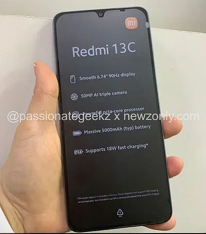 小米 Redmi 13C 手机照片曝光：6.74 英寸屏幕、5000 万像素主摄 + 5000mAh 电池 - 5