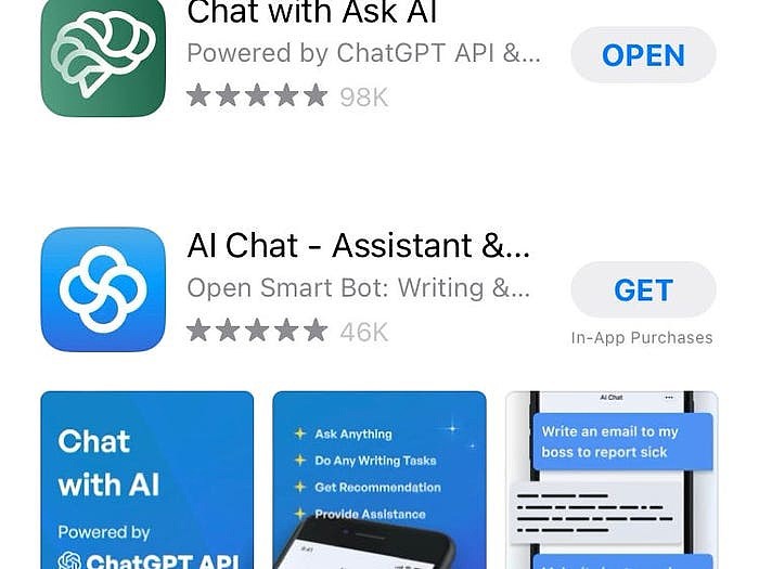 谨防受骗：ChatGPT 官方应用在苹果 App Store 遭山寨围剿 - 1