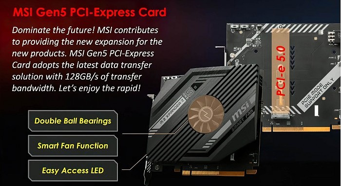 128GB/s！微星全球首秀PCIe 5.0 SSD扩展卡 - 1