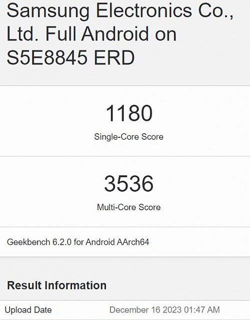 三星 Galaxy A55 手机现身 GeekBench，搭载 Exynos 1480 芯片 - 1