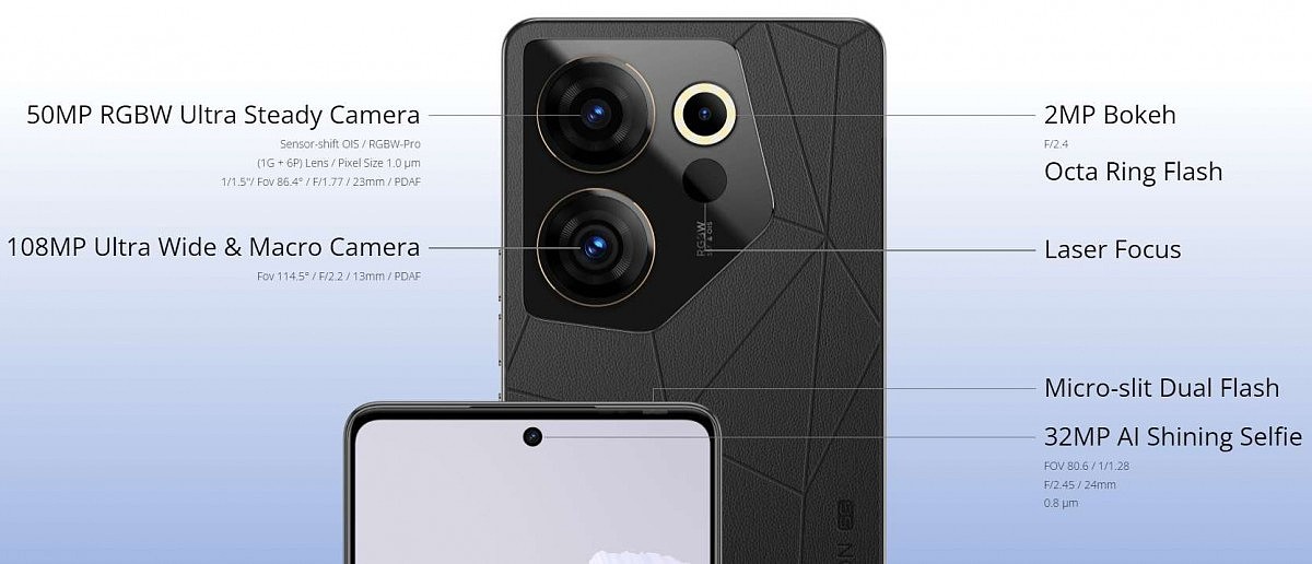 传音 Tecno Camon 20 Premier 手机正式发布：天玑 8050 芯片、108MP 超广角相机 - 4