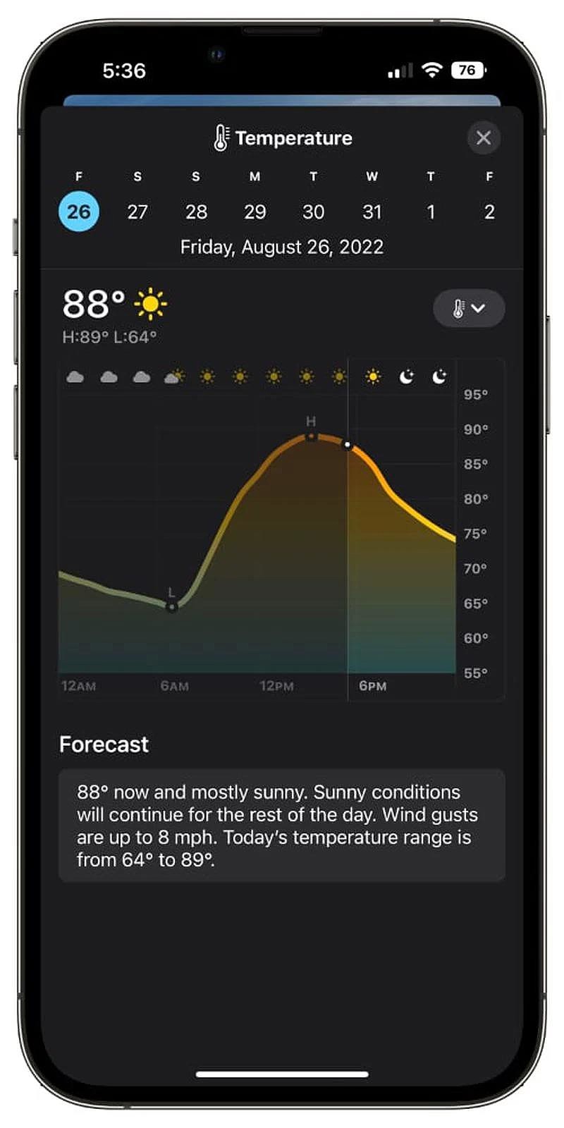 苹果 iOS 16 更新，天气 App 新功能盘点 - 3