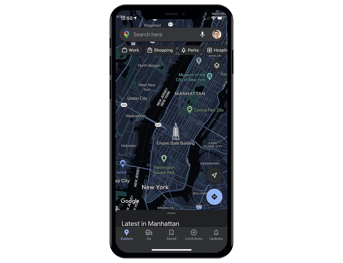 iOS版谷歌地图获暗黑模式及Message集成共享实时位置功能 - 1