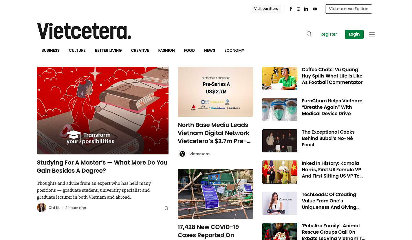 国外创投新闻 | 越南数字媒体「Vietcetera」获270万美元Pre-A轮融资，聚焦千禧一代及Z世代用户 - 1