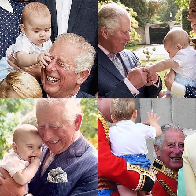 4岁路易小王子被查尔斯抱腿上，祖孙情深，表现力太强比哥姐抢镜 - 4