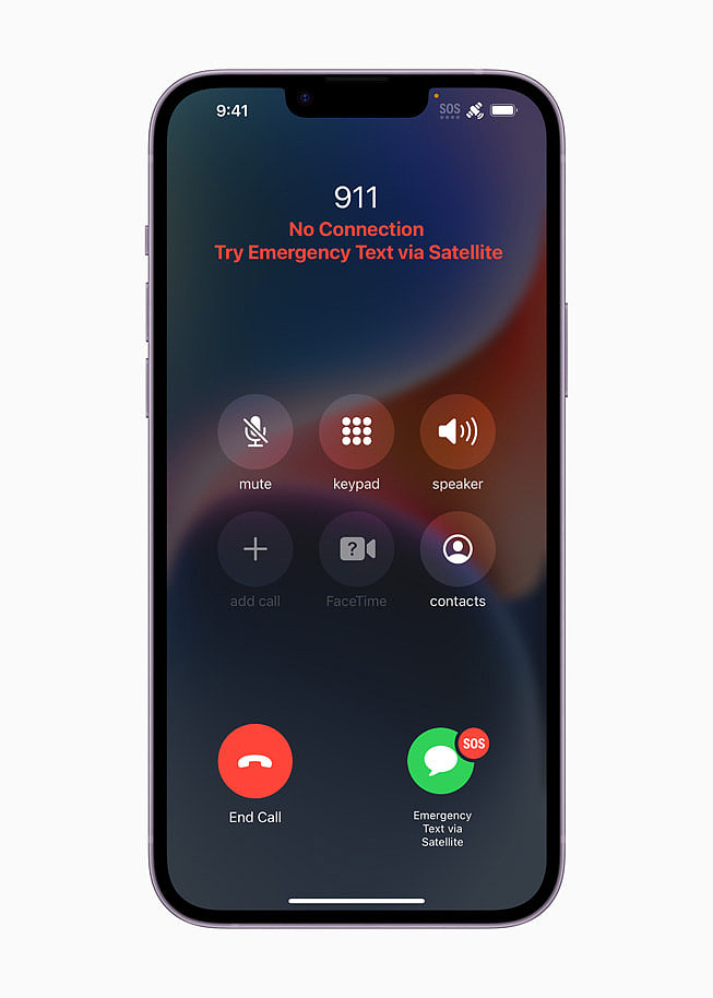 An iPhone screen shows a user trying to connect to 911.