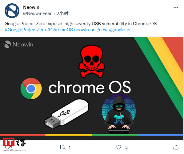 90 天期限已过，谷歌研究团队公开曝光 Chrome OS 笔记本高危严重性 USB 漏洞 - 1