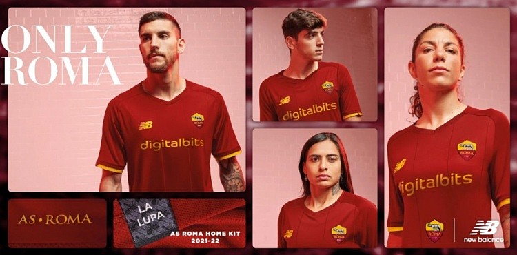 罗马发布新赛季主场球衣：深红色为主色调，同时黄色作为搭配 - 1
