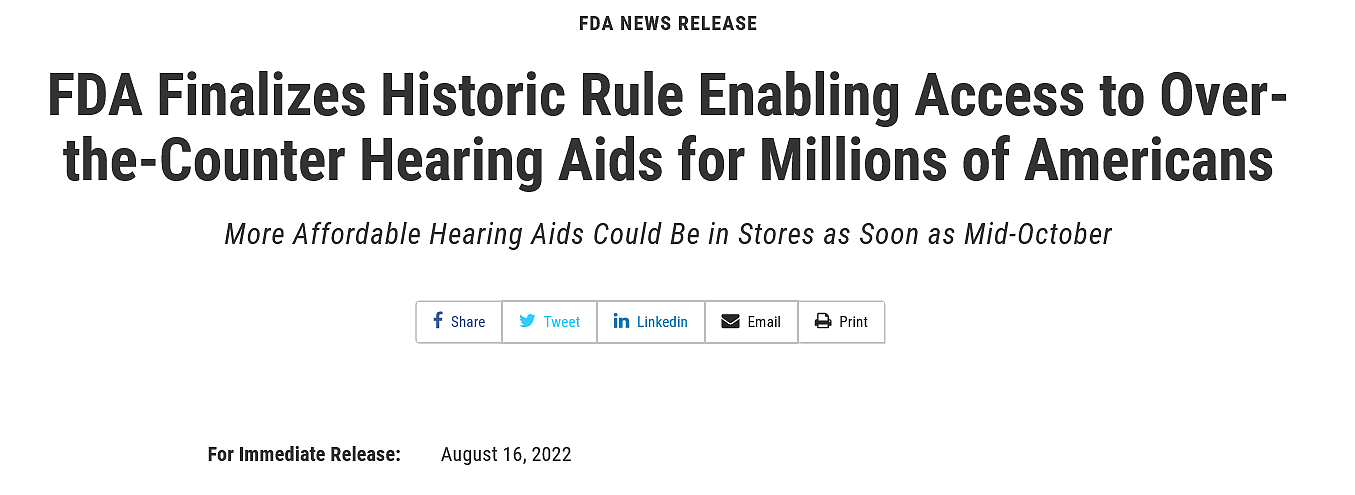 美FDA新规将允许低成本助听器在柜台销售 - 1