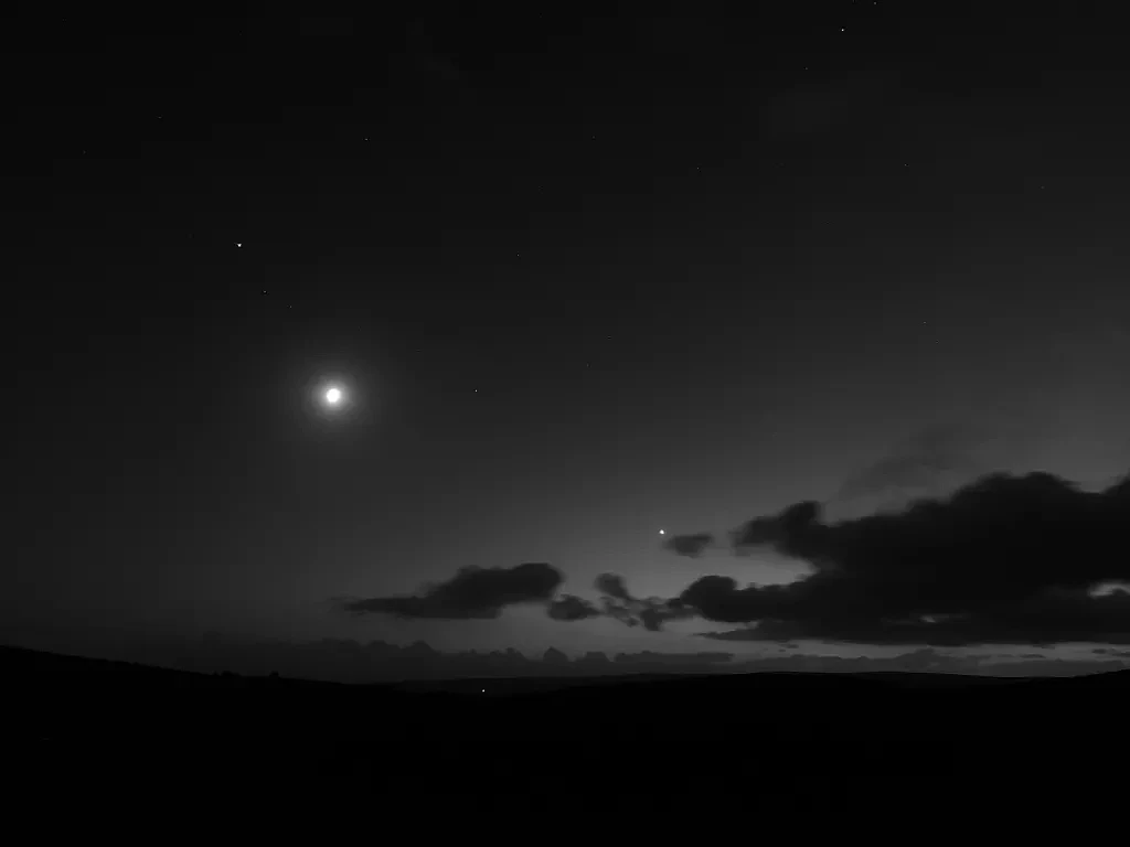 难得一见的“三星伴月”：月球和木星发生合相 - 3