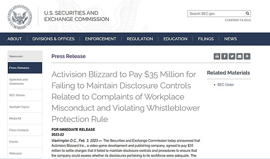 微软收购难上加难！暴雪因性骚扰被美国政府罚2.3亿元 - 1