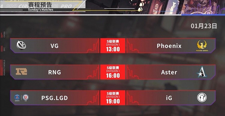 DPC今日赛果：PSG.LGD胜EHOME RNG轻取VG iG不敌Aster濒临保级 - 3