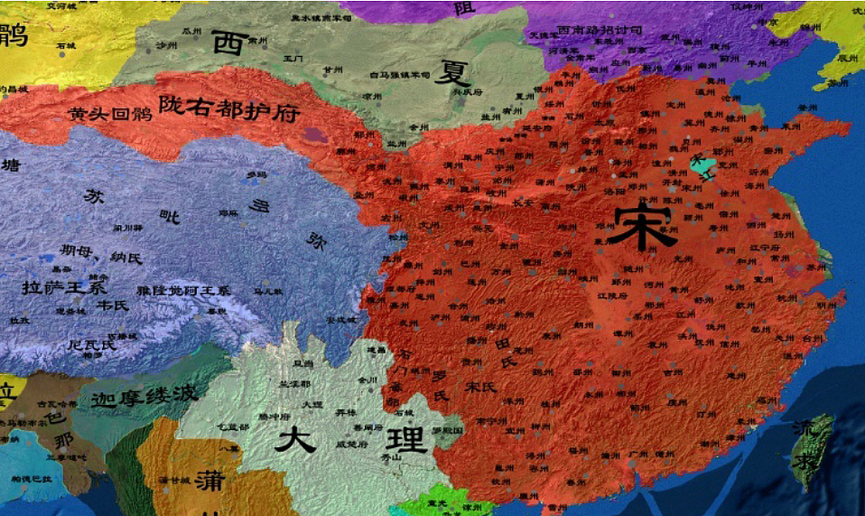 北宋末年地图高清：宋江起义是哪年？宋江起义地图 - 1