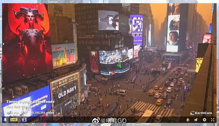 暗黑4广告登上纽约时代广场 配合橙色雾霾 气氛拉满 - 1