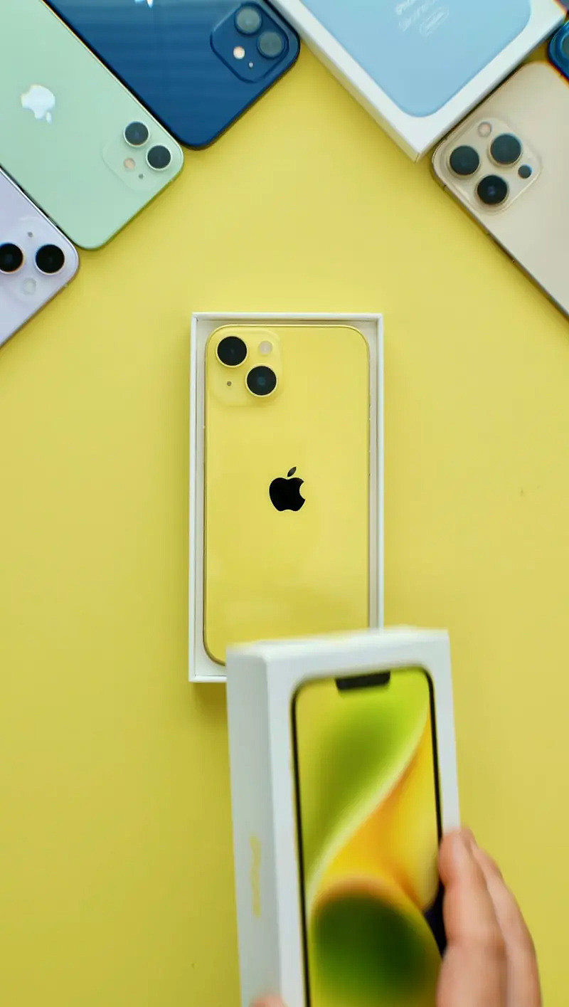 黄色版 iPhone 14/14 Plus 手机开箱视频和图片上手 - 5