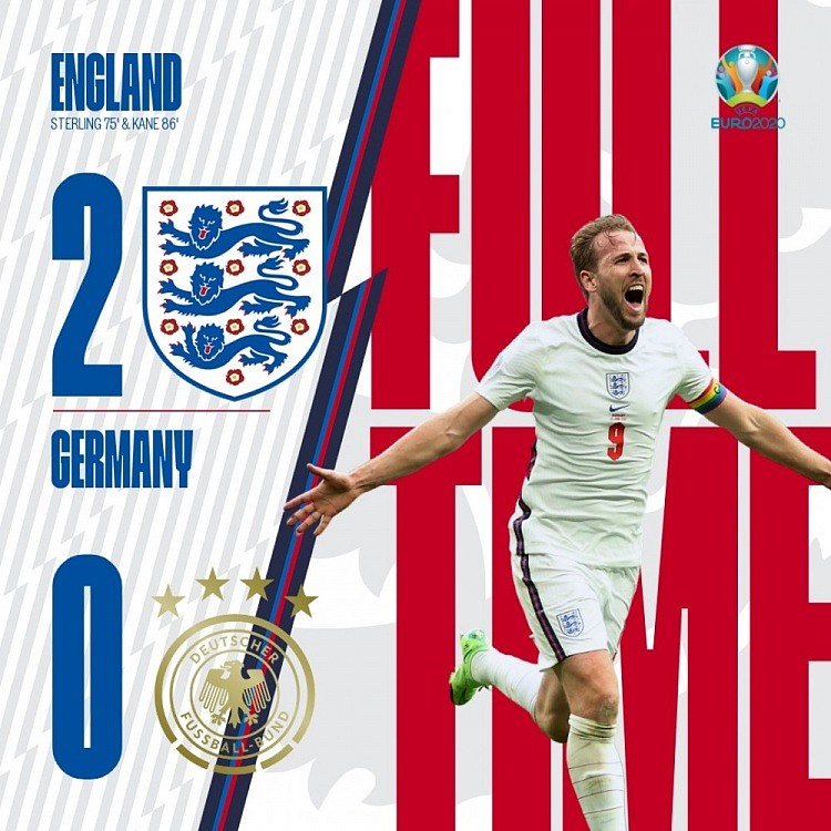 终结漫长等待！英格兰自1966年后首次在大赛淘汰赛击败德国 - 1