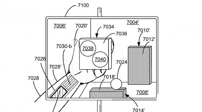新专利显示苹果眼镜可以将虚拟控制面板放在佩戴者的手中 - 1