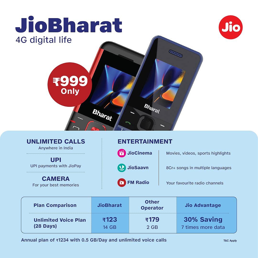 印度 Reliance Jio 将推出约 88 元人民币的 4G 手机 - 2