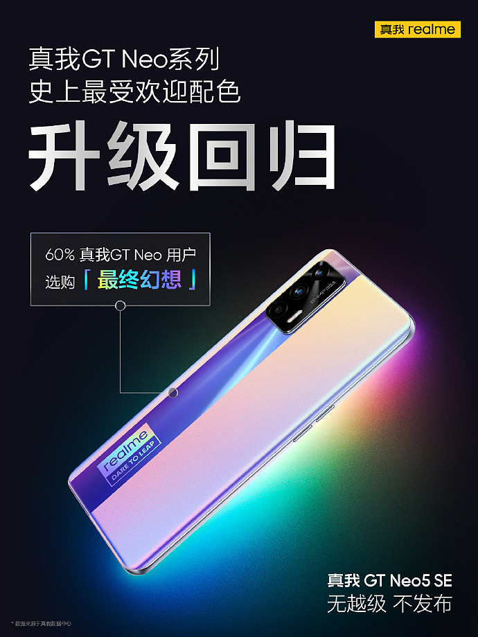 realme GT Neo5 SE 手机将采用「最终幻想」配色：骁龙 7+ Gen 2 跑分性能直逼天玑 9000，有 16GB+1TB 版 - 1