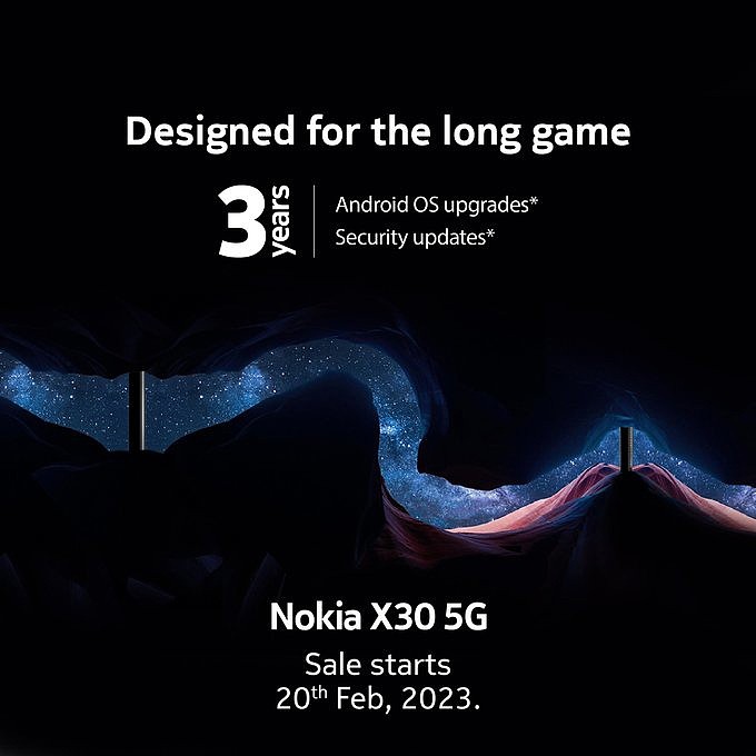 诺基亚 X30 手机将于 2 月 20 日登陆印度地区：支持 3 年大安卓版本升级 - 1