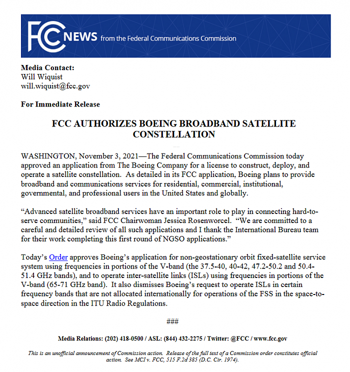 波音互联网卫星项目得到FCC授权批准 将和Starlink项目直接竞争 - 2