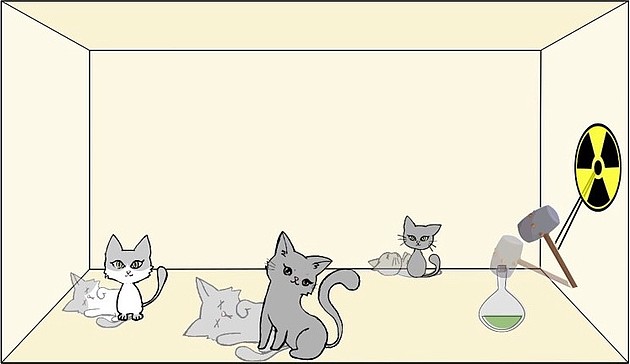 多体“薛定谔的猫”示意图，图片来自清华大学