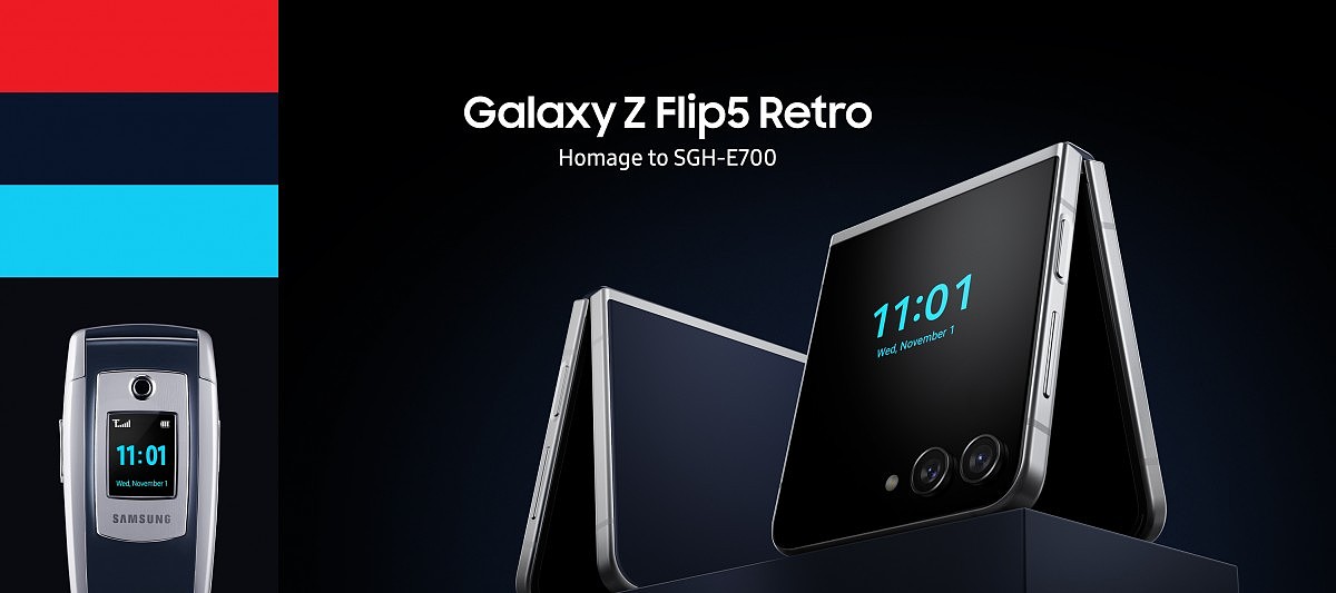 三星发布限量版 Galaxy Z Flip 5 Retro 手机，向 2003 年经典手机致敬 - 2