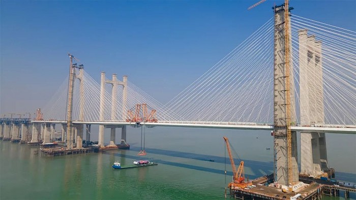 国内首座跨海高铁桥主桥合龙，设计时速350公里 - 6