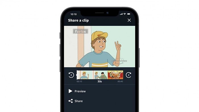 亚马逊Prime Video推新功能 自由截取电视剧/电影某个片段并分享到社交平台 - 2