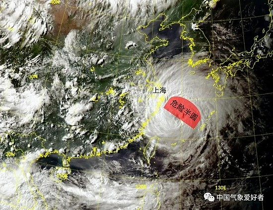 烟花略微北调后，杭州湾和上海将暴露在台风危险半圆下 - 4