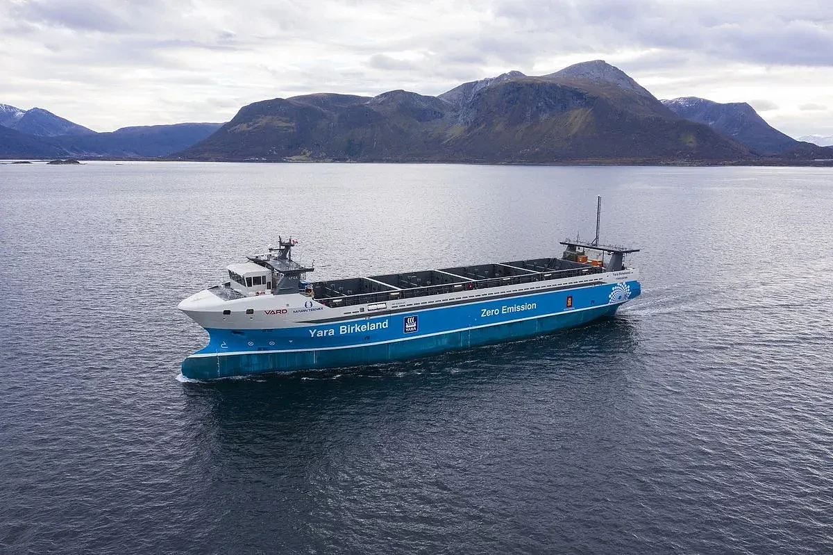 “无人”集装箱船终于来了 全球首艘零排放全自动货船挪威首航 - 1