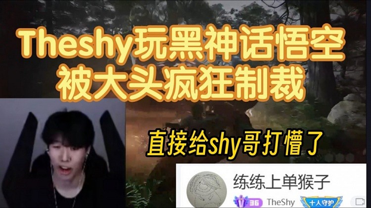 练练上单猴子？TheShy玩黑神话悟空被大头制裁 直接给shy哥打懵了 - 1