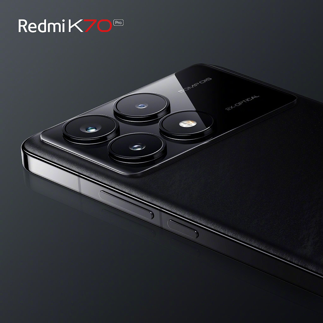 小米 Redmi K70 Pro 手机外观亮相：“墨羽”配色，后置矩阵三摄 - 3