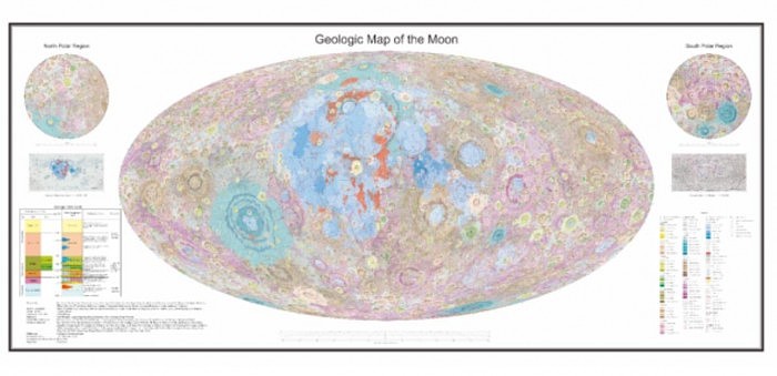首幅1:250万月球全月地质图发布 为月球科学研究提供重要资料 - 1