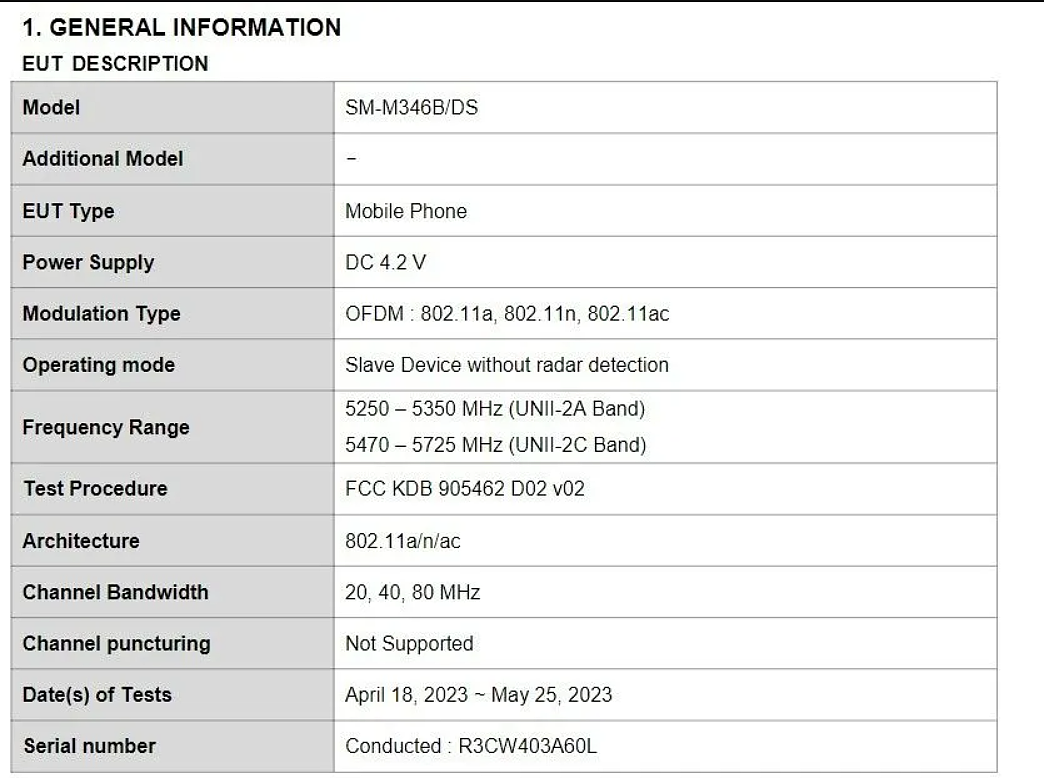 三星 Galaxy M34 5G 手机通过 FCC 认证，支持 25W 充电、LTE - 2