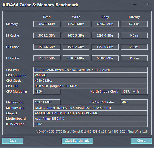AIDA64 测试表明：微软 Win11 下 AMD Ryzen 9 5900X 的 L3 性能也很糟糕 - 3