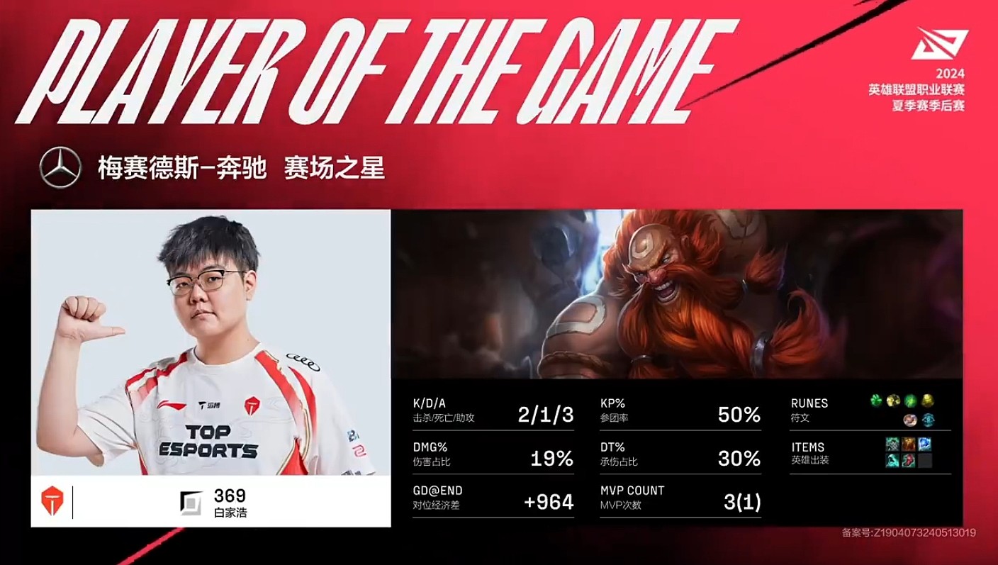 99999！369招牌酒桶2/1/3拿下对阵AL第四局MVP！ - 1