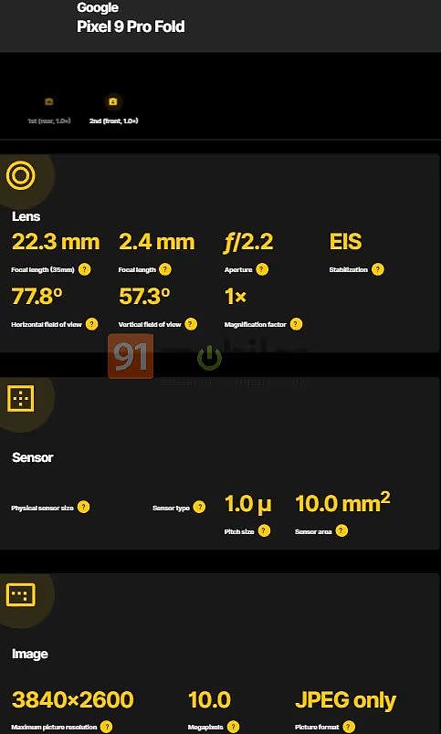 谷歌 Pixel 9 Pro Fold 折叠手机相机规格曝光：4800 万主摄、1000 万前置摄像头 - 3