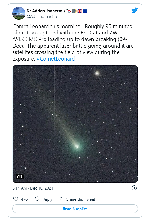 如何在“圣诞”彗星Leonard永远消失之前观测到它？ - 2